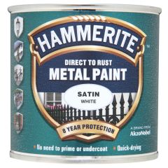 Hammerite Satin Direct To Rust Metal Paint White