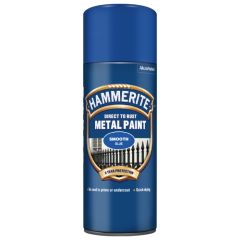 Hammerite Smooth Direct To Rust Metal Paint Aerosol Blue 400 ml