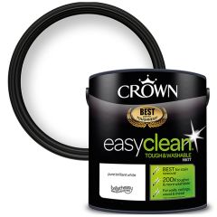 Crown Paints Easyclean Matt - Pure Brilliant White - 2.5 Litre