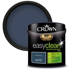Crown Paints Easyclean Matt - Midnight Navy - 2.5 Litre
