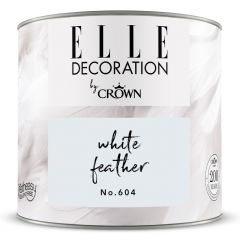 Crown Elle Decoration Flat Matt White Feather
