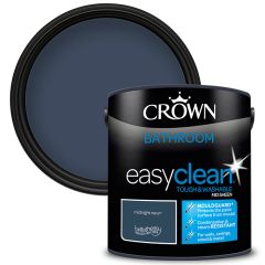 Crown Paints Easyclean Bathroom Mid Sheen with Mouldguard+ - Midnight Navy
