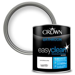 Crown Paints Easyclean Bathroom Mid Sheen with Mouldguard+ - Pure Brilliant White