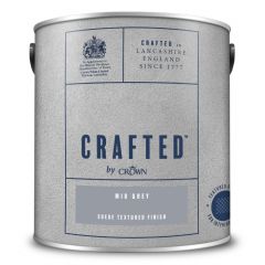 Crown Crafted Suede Textured Finish Mid Grey 2.5 Litre