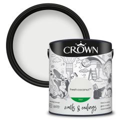 Crown Walls & Ceilings Silk Emulsion - Fresh Coconut - 2.5 Litre