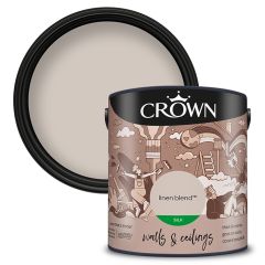 Crown Walls & Ceilings Silk Emulsion - Linen Blend - 2.5 Litre