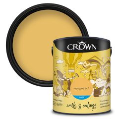 Crown Walls & Ceilings Matt Emulsion - Mustard Jar