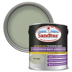 Sandtex 10 Year Exterior Satin Multi Surface Paint - Bay Tree
