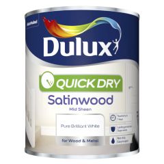 Dulux Quick Dry Satinwood Pure Brilliant White