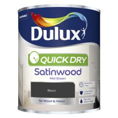 Dulux Quick Dry Satinwood Black 750 ml