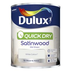 Dulux Quick Dry Satinwood White Cotton 750 ml