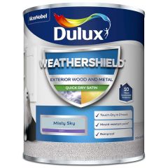 Dulux Weathershield Quick Dry Satin Misty Sky 750 ml