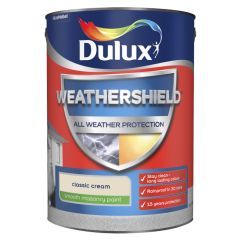 Dulux Weathershield All Weather Protection Smooth Classic Cream 5 Litre