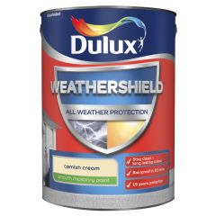 Dulux Weathershield All Weather Protection Smooth Cornish Cream 5 Litre