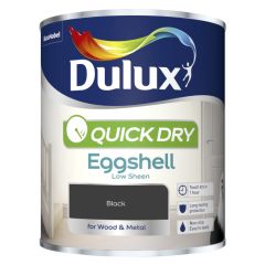 Dulux Quick Dry Eggshell Black 750 ml