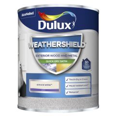 Dulux Weathershield Quick Dry Satin Almond White 750 ml