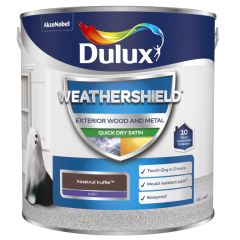 Dulux Weathershield Quick Dry Satin Hazelnut Truffle 2.5 Litre