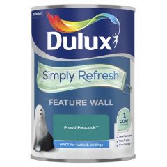 Dulux One Coat Feature Wall Proud Peacock