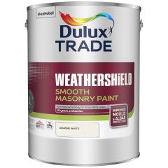 Dulux Trade Weathershield Smooth Masonry Paint Jasmine White 5 Litre

