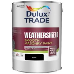 Dulux Trade Weathershield Smooth Masonry Paint Black 5 Litre
