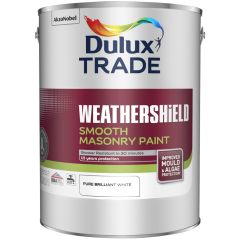 Dulux Trade Weathershield Smooth Masonry Paint Brilliant White 5 Litre
