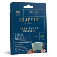 Crown Crafted Real Paint Swatches Green/Blue - Pack of 8