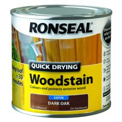 Ronseal Quick Drying Woodstain Dark Oak Satin