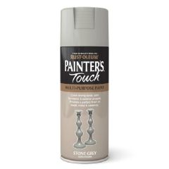 Rust-Oleum Painter's Touch Spray Paint Satin Stone Grey 400ml
