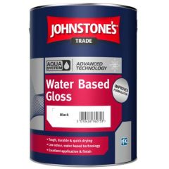 Johnstones Trade Aqua Water Based Gloss Paint - Black