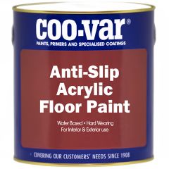 Coo-Var Anti-Slip Acrylic Floor Paint - Black - 2.5 Litre
