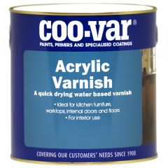 Coo-Var Water Based Acrylic Gloss Varnish - Clear