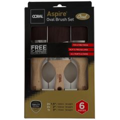 Coral Aspire Brush Set Oval 6 Pack