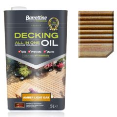 Barrettine Nourish & Protect Decking Oil Amber Light Oak 5 Litre