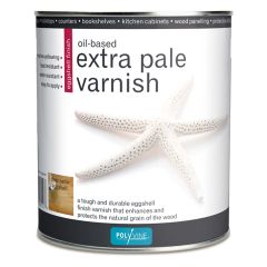 Polyvine Oil Extra Pale Eggshell Varnish Satin - Clear - 1 Litre