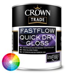 Crown Trade Fastflow Quick Dry Gloss Tinted Colour - Crystal Dark Base