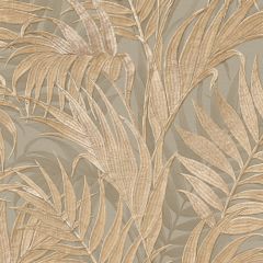 Design ID Grace Tropical Palm Leaf Sage Green & Gold Wallpaper