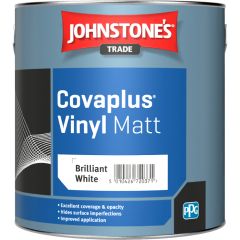 Johnstones Trade Covaplus Vinyl Matt Paint - Brilliant White 1 Litre