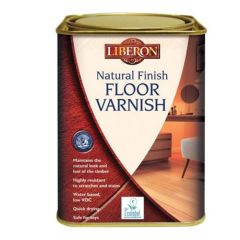 Liberon Natural Finish Floor Varnish Clear Satin - Clear - 1 Litre