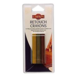 Liberon Retouch Crayons - Walnut - 3 Pack