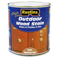 Rustins Outdoor Wood Stain Satin Medium Oak