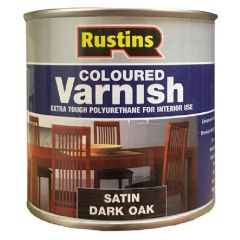 Rustins Poly Varnish Satin Dark Oak 
