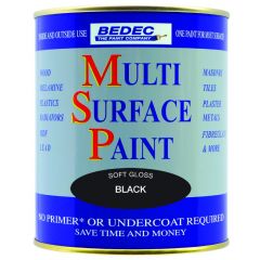 Bedec Multi Surface Paint Soft Gloss Black