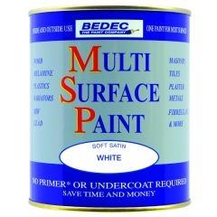 Bedec Multi Surface Paint Soft Satin White