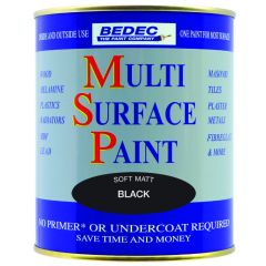 Bedec Multi Surface Paint Soft Matt Black