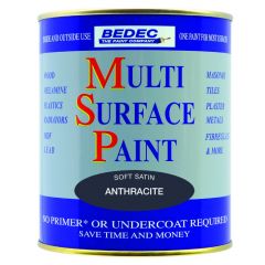 Bedec Multi Surface Paint Soft Satin Anthracite