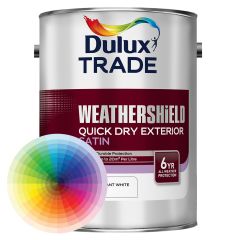 Dulux Trade Weathershield Quick Dry Exterior Satin Tinted Colours - 2.5 Litre