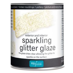 Polyvine Sparkling Glitter Glaze - Gold - 500ml