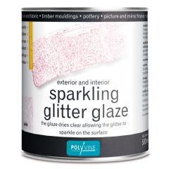 Polyvine Sparkling Glitter Glaze - Pink - 500ml