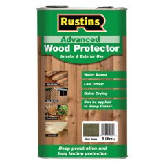 Rustins Advanced Wood Preserver Dark Brown - 5 Litre