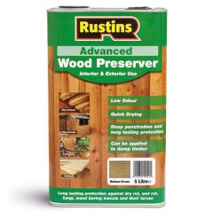 Rustins Advanced Wood Preserver Medium Brown - 5 Litre